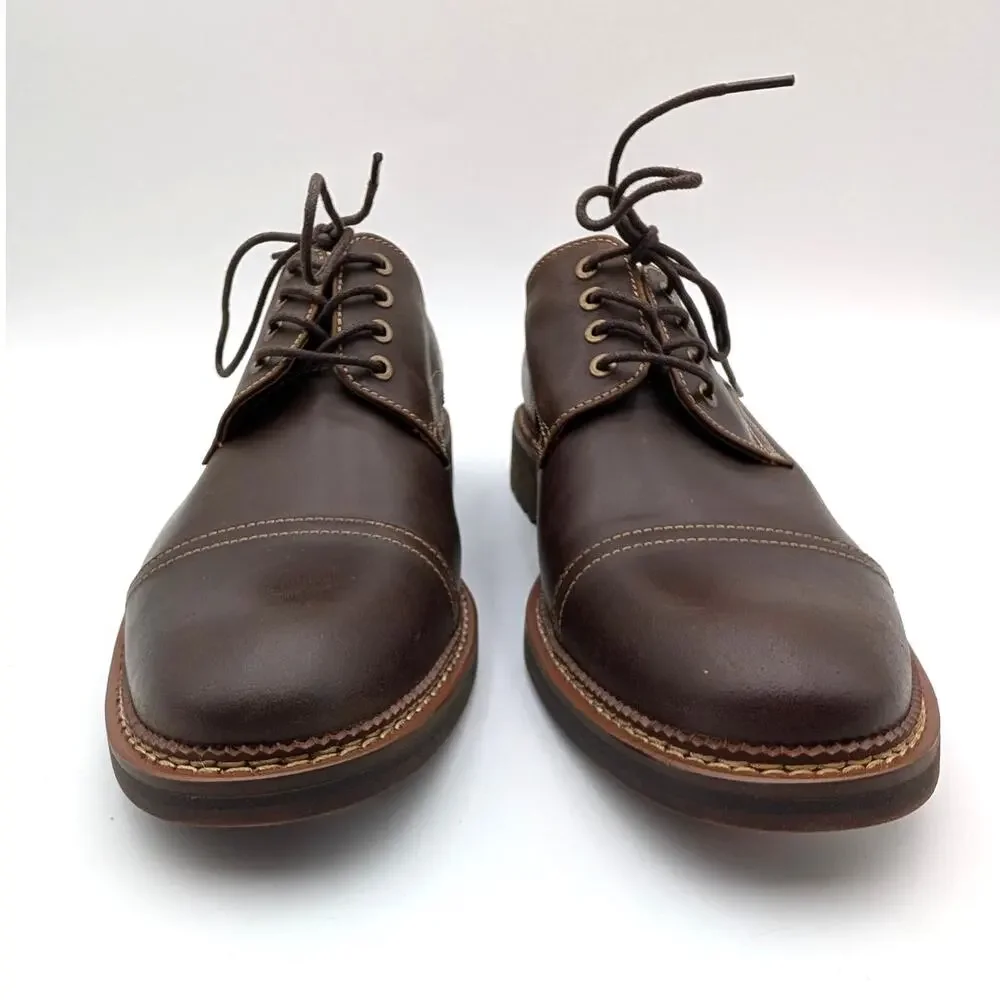 Steve Madden Nashh Lace-Up Oxford Shoes Men's Brown Leather Size US9M EU42